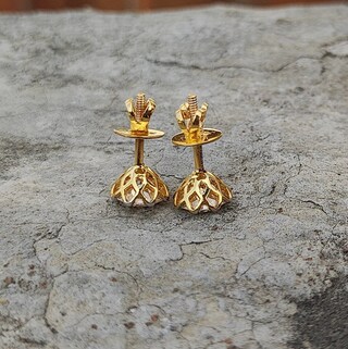 Orecchini A Bottone In Argento 925 Con Moissanite 1 Ct – MGJ™ Placcati Oro Bianco, Regalo Con Certificato GRA E Scatola Rossa