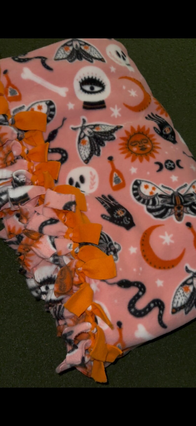 Halloween Tie Knot Fleece Blanket Etsy