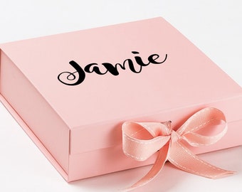 Luxury Personalized Gift box with Name on the outside.