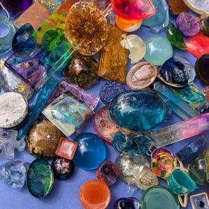 Premade resin gem random grab bag