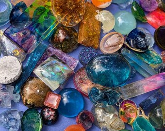 premade resin gem random grab bag