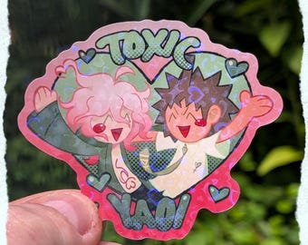 toxic yaoi komahina holographic sticker