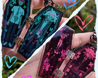 komahina / kamukoma hinged coffin keychain