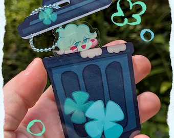 nagito pop-out garbage keychain toy