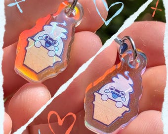 whisper yo kai watch holographic phone charm