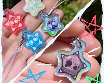Mini amuleto para teléfono que brilla en la oscuridad al azar (gacha)