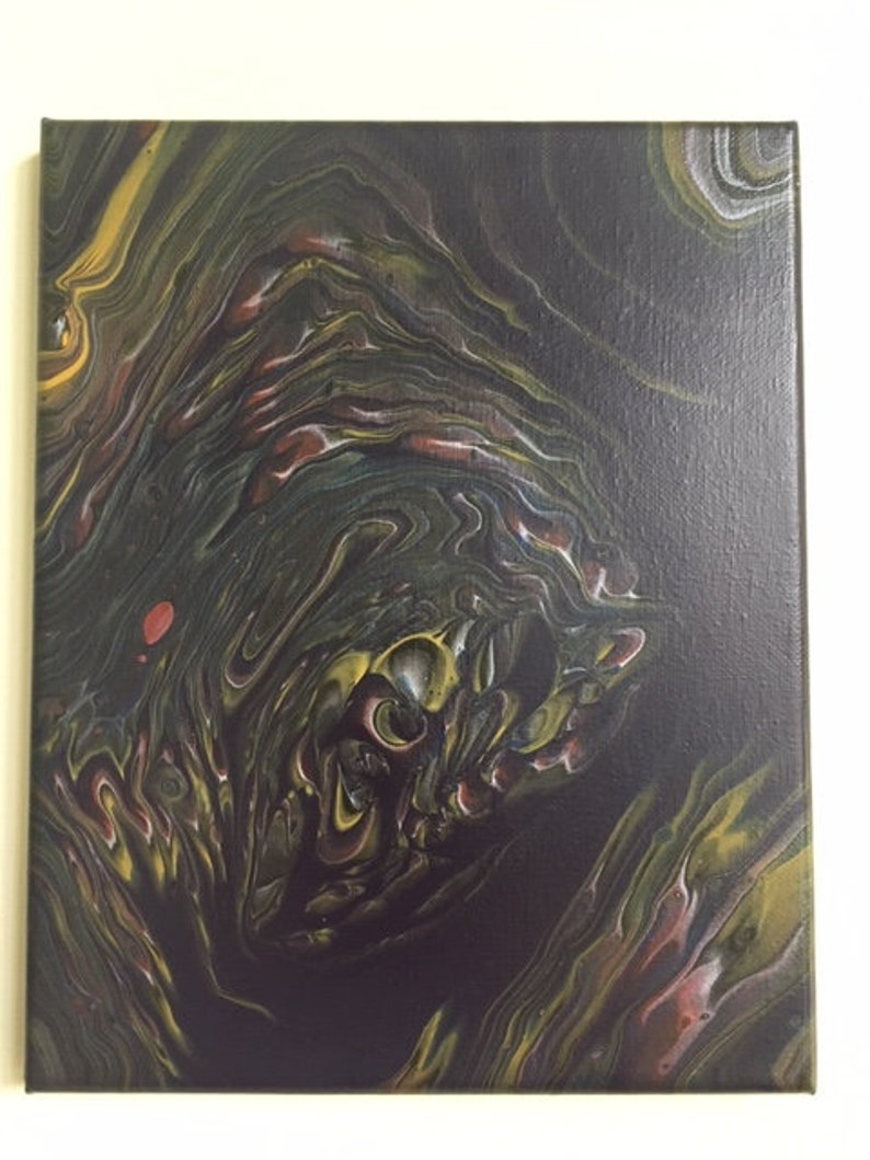 Acrylic Pour Painting Dark Circus