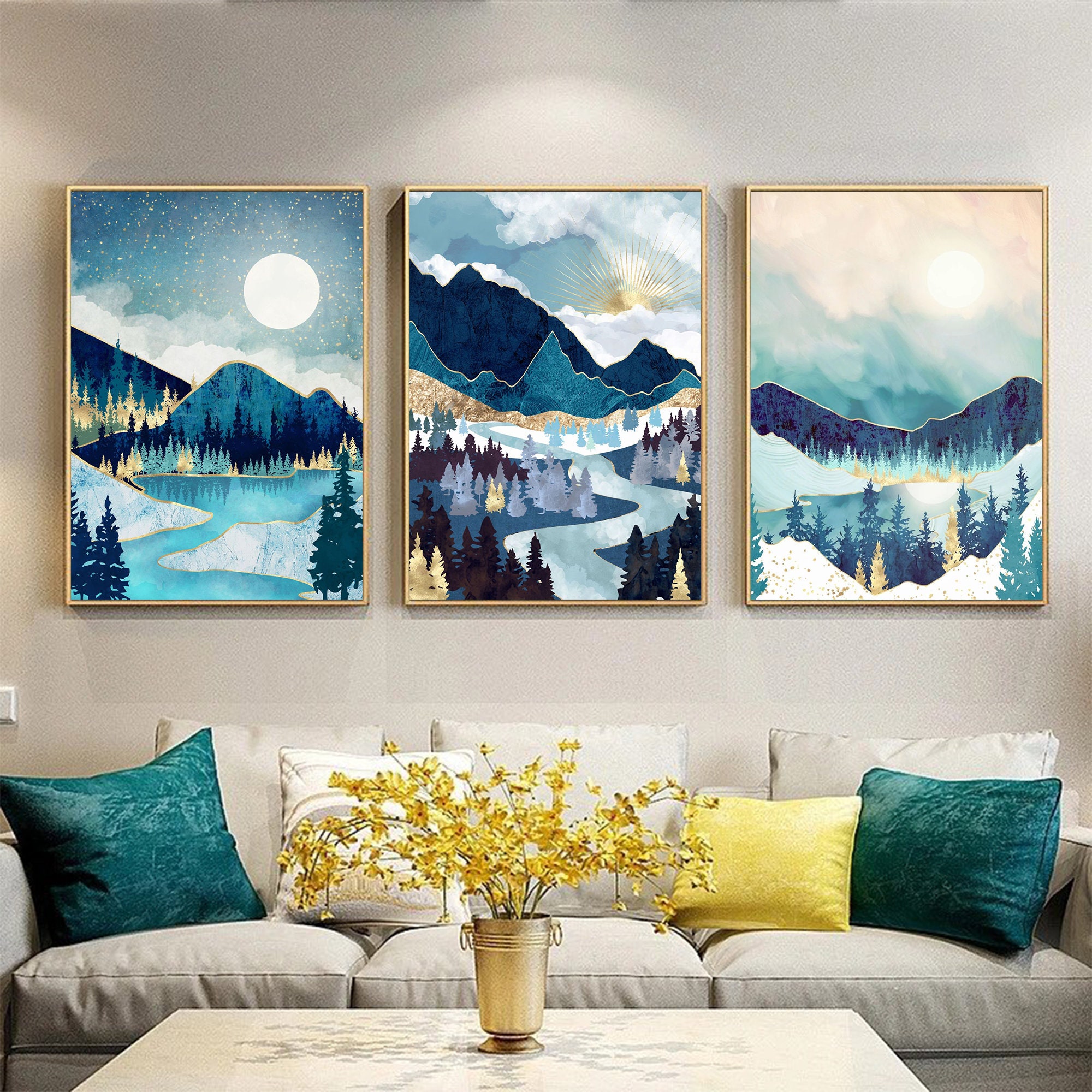 Set of 3 Scandinavian Wall Art Nordic Wall Art Scandinavian | Etsy