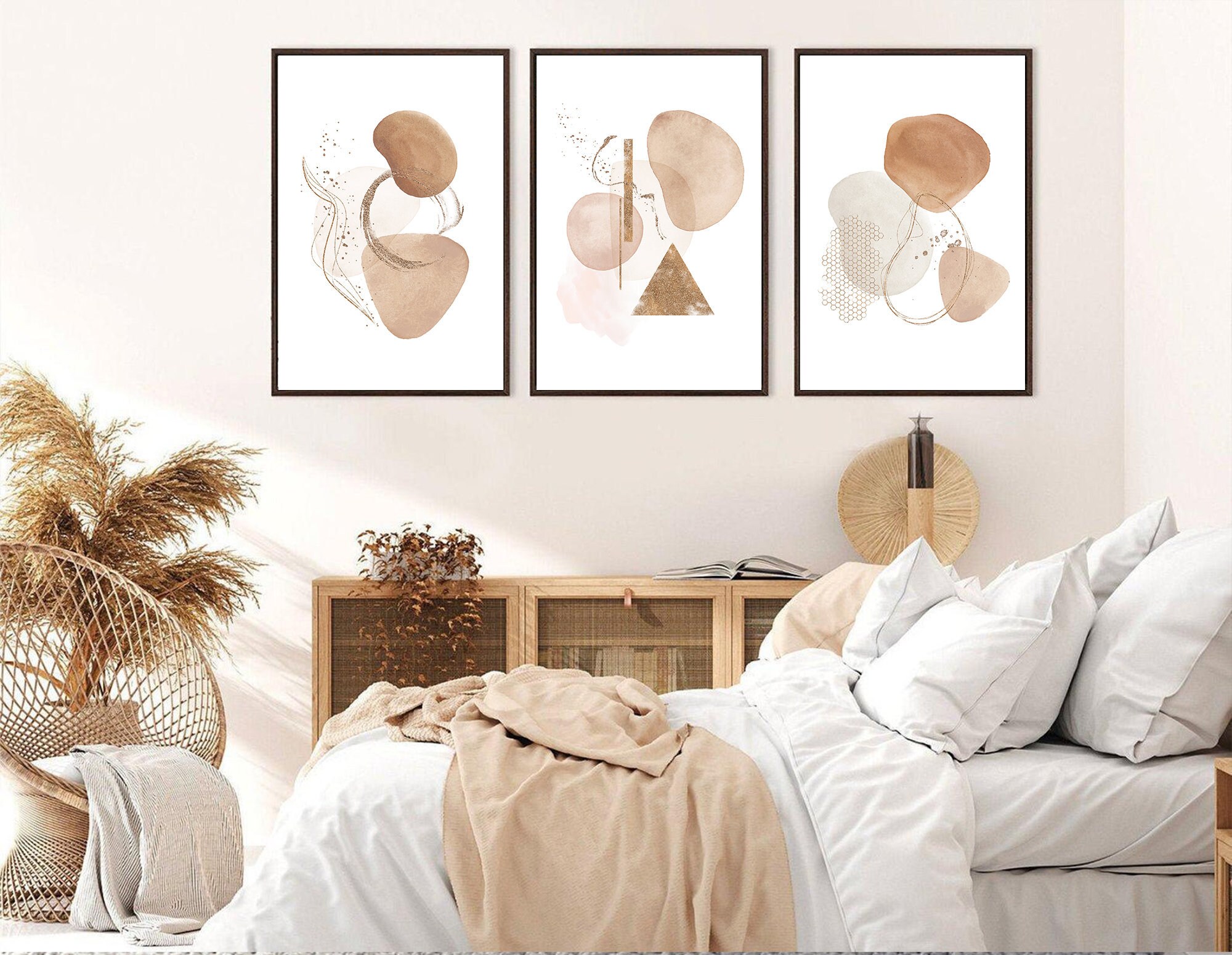 Set of 3 Abstract Wall Art Prints Living Room Wall Decor | Etsy