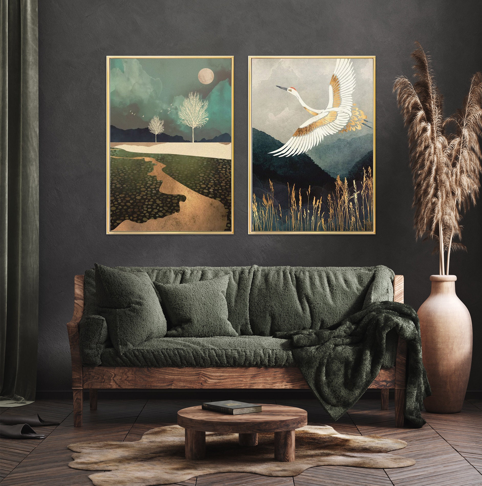 Set of 2 Scandinavian Wall Art Nordic Wall Art Scandinavian Etsy