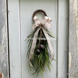 Small saw grass swag/ door swag/ door wreath/fall swag/ wreath/ farmhouse/ home decor