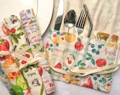 Cutlery Roll Wrap, Utensil Wrap, Travel, Picnic, Zero Waste, Eco Friendly, Reusable, Teacher gift, Mother 39 s Day gift