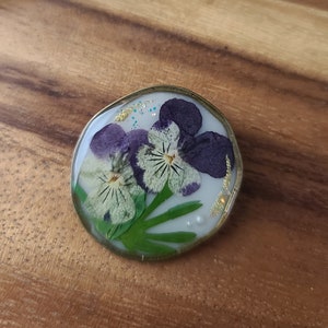 Dried flowers brooch,Resin flower brooch zdjęcie 3