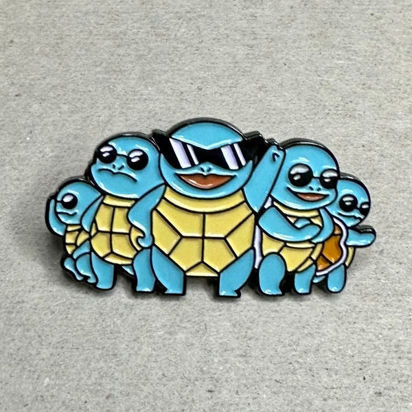 squirtle squad enamel pin