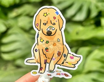 Sticker hoarder dog sticker