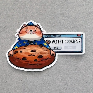 Cookie Aufkleber der Zaubererkatze akzeptieren