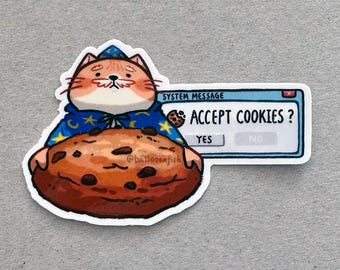 trollkarlskatt accepterar kaka klistermärke