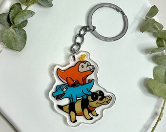 croc stack acrylic charm keychain
