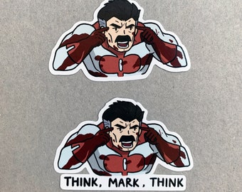 Invincible omni man sticker / invincibile meme / think mark think / omni-man