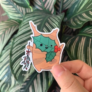 Adesivo Korok di vischio / Natale / festivo / pianta / botw / link / yahaha / zelda