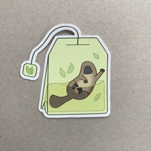 Platypus tea sticker / teabag / green tea sticker
