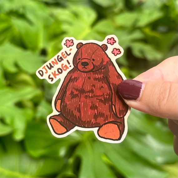 Djungelskog Sticker / Brown Bear Plush / Teddy Bear Soft Toy