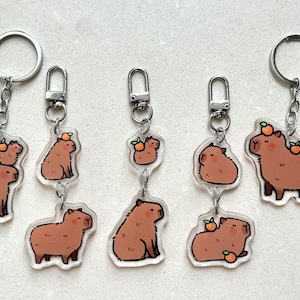 Cute capybara acrylic charm / keychain