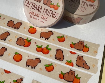 Capybara friends washi tape / decorative masking tape