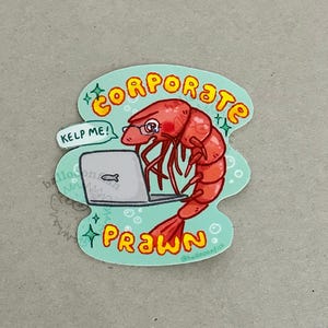 Corporate prawn sticker