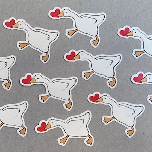 Sticker coeur vol d'oie / amour / saint valentin