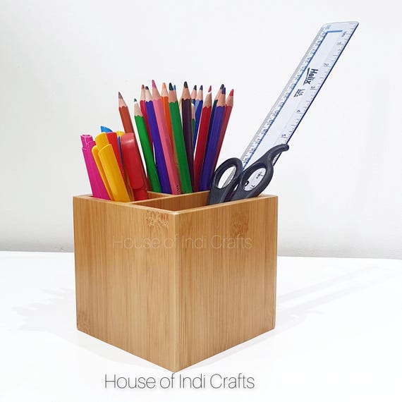 Bambus Schreibtisch Organizer: Stiftehalter & Pinselhalter mit Japanischem  Blumenmuster - Etsy sterreich