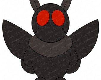 Chibi Mothman Stained Glass Pattern