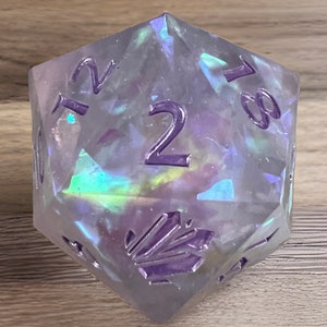 Custom Wumbo D20 – Oversized Handmade Resin Dice for DnD, Pathfinder, and TTRPGs
