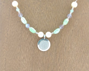 Mint and Purple Necklace