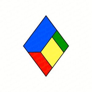 Geometric Diamond Stained Glass Pattern
