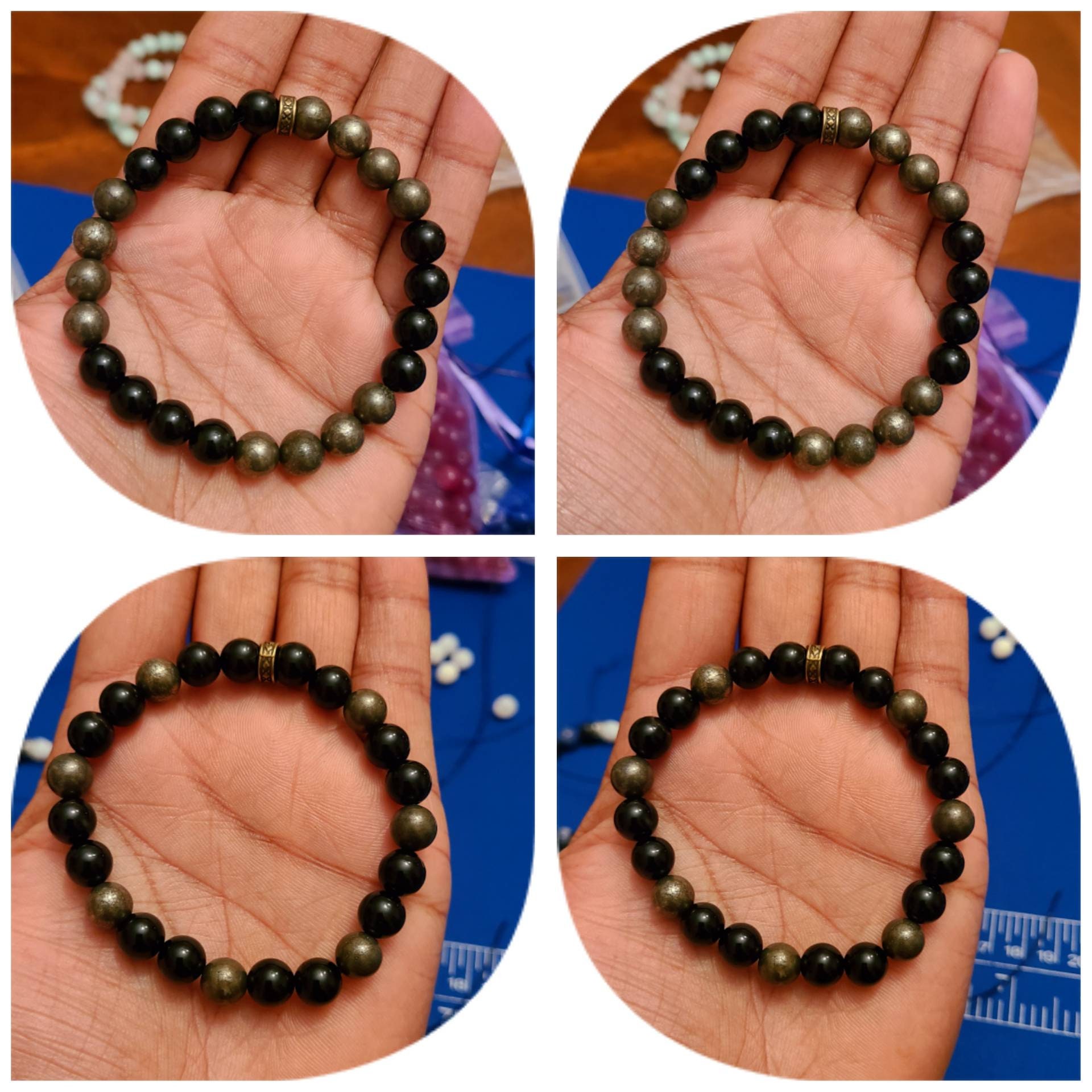 Healing stone bracelet gift for women Gift for her or him 8mm Onyx and Garnet bracelet Love and Protection jewerly Leo birthstone
