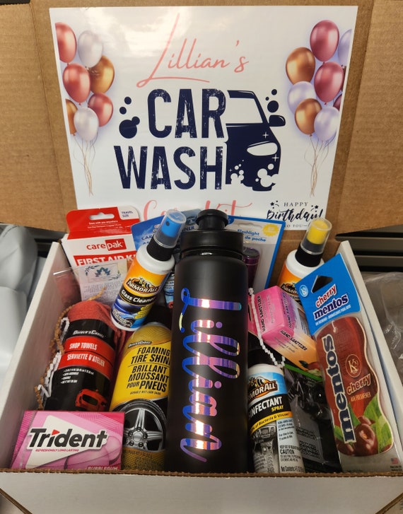 New Car Care Kit Gift Set for Drivers Car Wash Basket Automobile