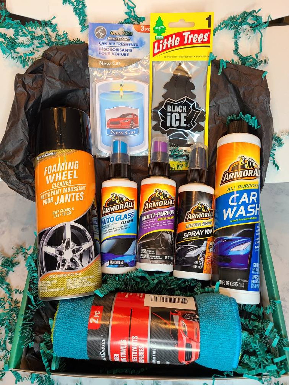 New Car Care Kit Gift Set for Drivers Car Wash Basket Etsy India