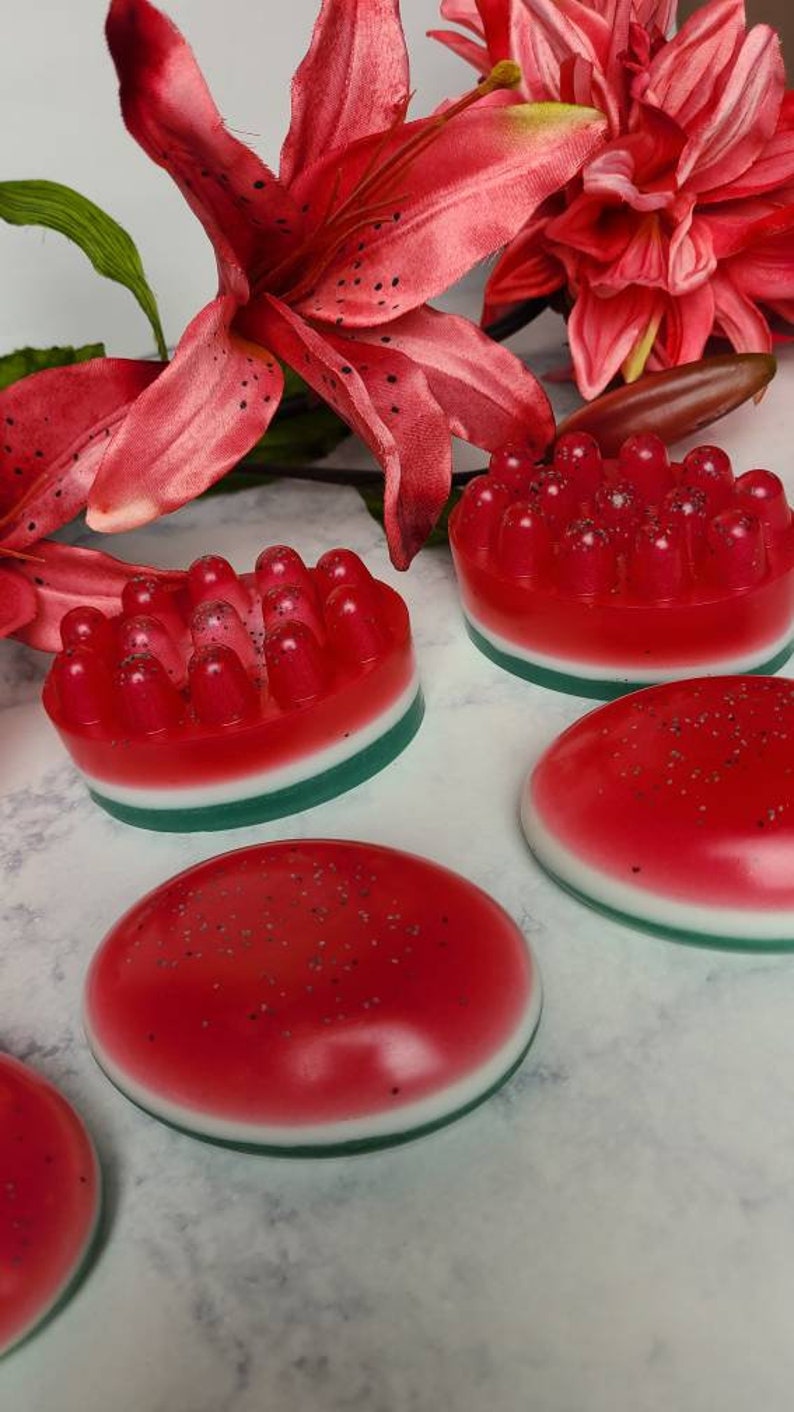 Watermelon Body Bar Massage Exfoliating Handmade Soap Etsy