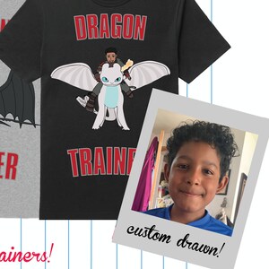 Cómo entrenar a tu dragón, camiseta personalizada de entrenador de dragones para niños