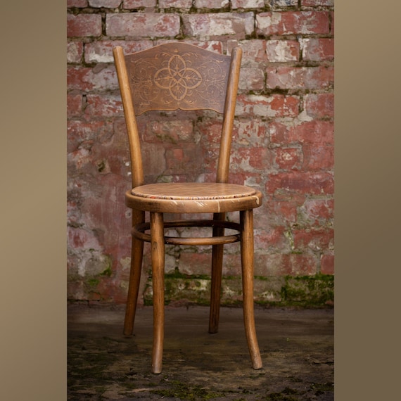 Restored and Upcycled Chair, with Repurposed Skateboard Zig-Zag  (Herringbone Parquet) Design