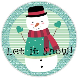 Let It Snow Snowman Sign, Wreath Sign, Home Decor