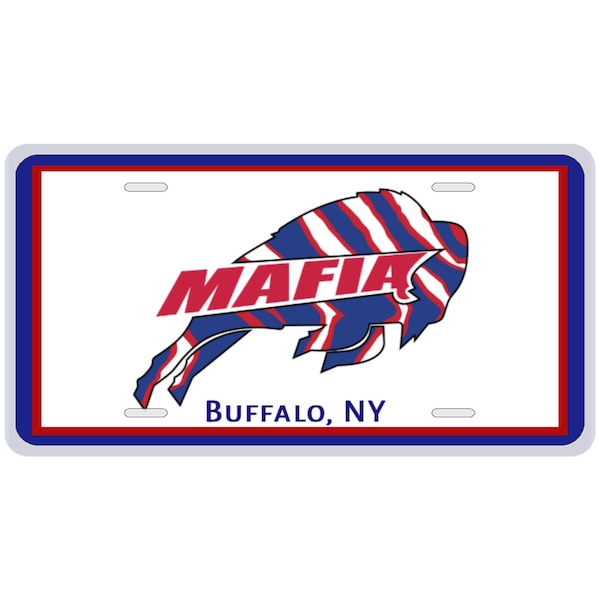 12" x 6" Customizable Bills Mafia License Plate Sign, Metal Sign, Home Decor, Football Fan Gift