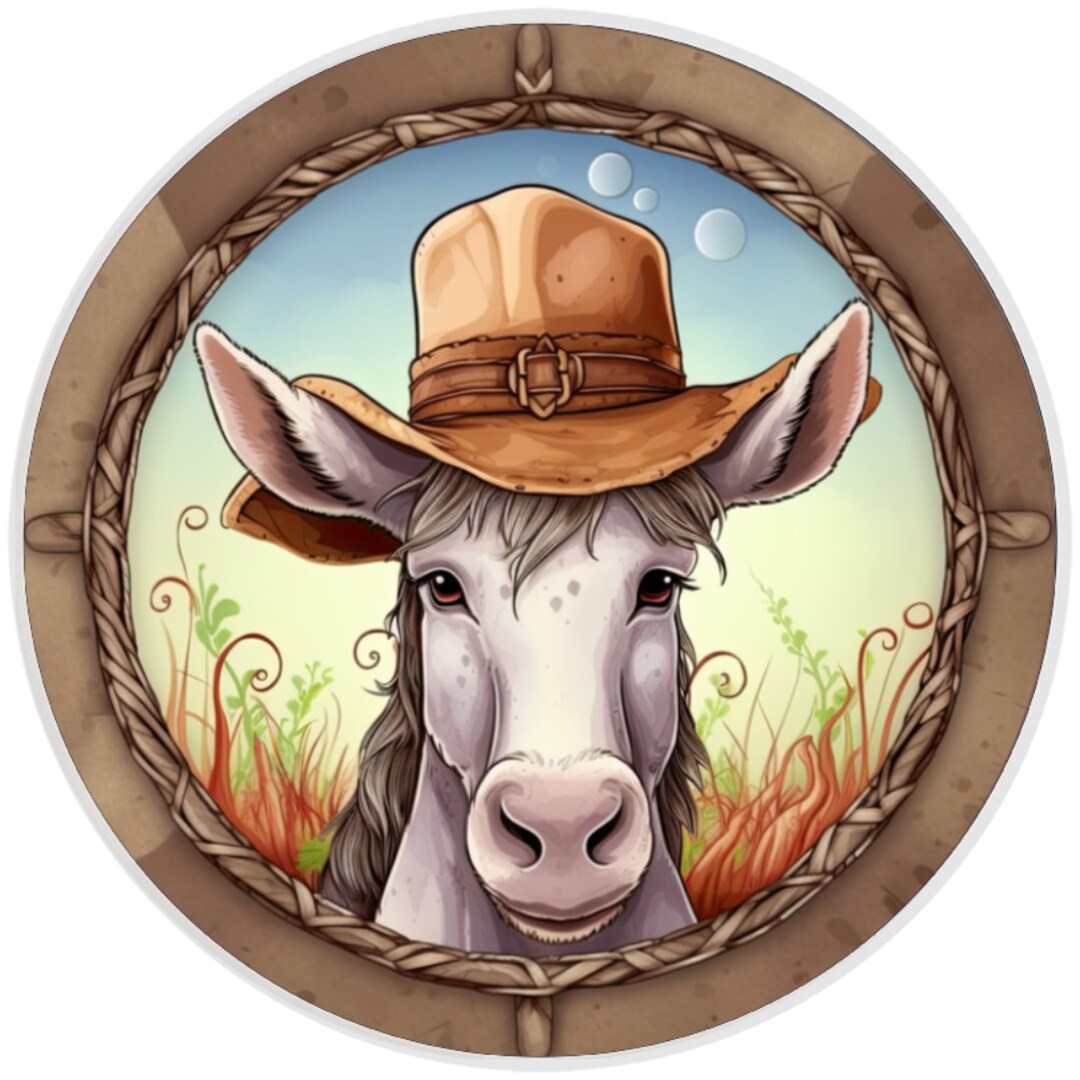 Donkey Rodeo Sign 10โ Western Donkey Sign, Metal Wreath Sign, Home Decor - Etsy