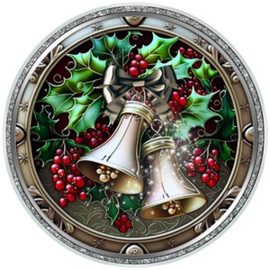 10” Silver Bells Christmas Wreath Sign, Wreath Sign, Home Decor