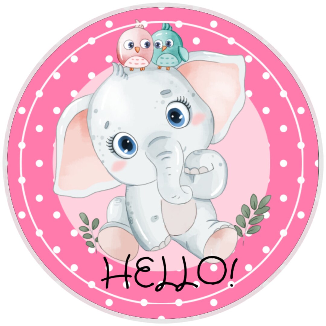 10” Hello Elephant Sign, Wreath Sign, Home Decor - Etsy