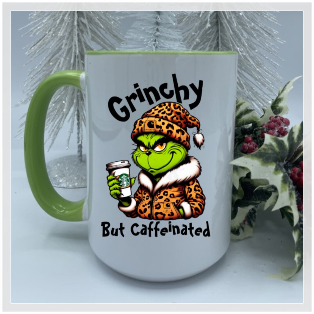 15 Oz. Leopard Grinch Mug Custom Color Mug Coffee Mug Gift - Etsy