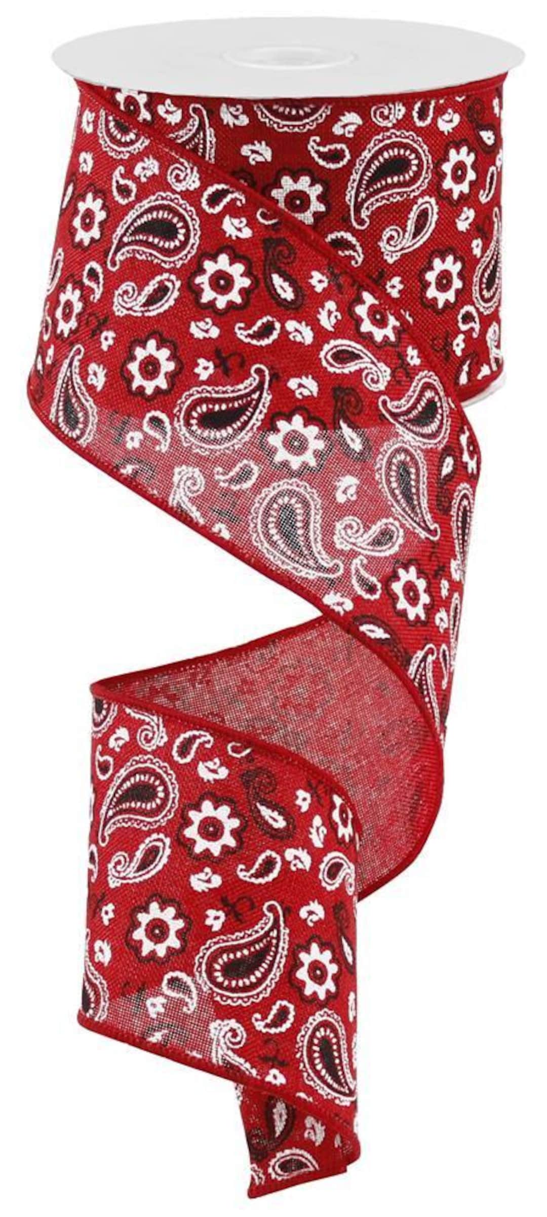 Relena R Ribbons Bandana Royal Red Wired Ribbon by RG Ribbon – 2.5