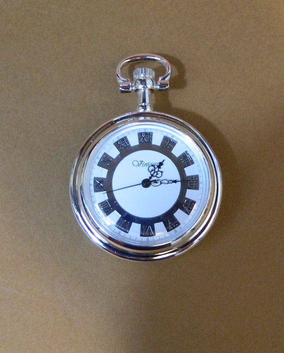 Cadran Montre Gousset Ancien Chiffres Romains Peint METAL DECOR BESANÇON
