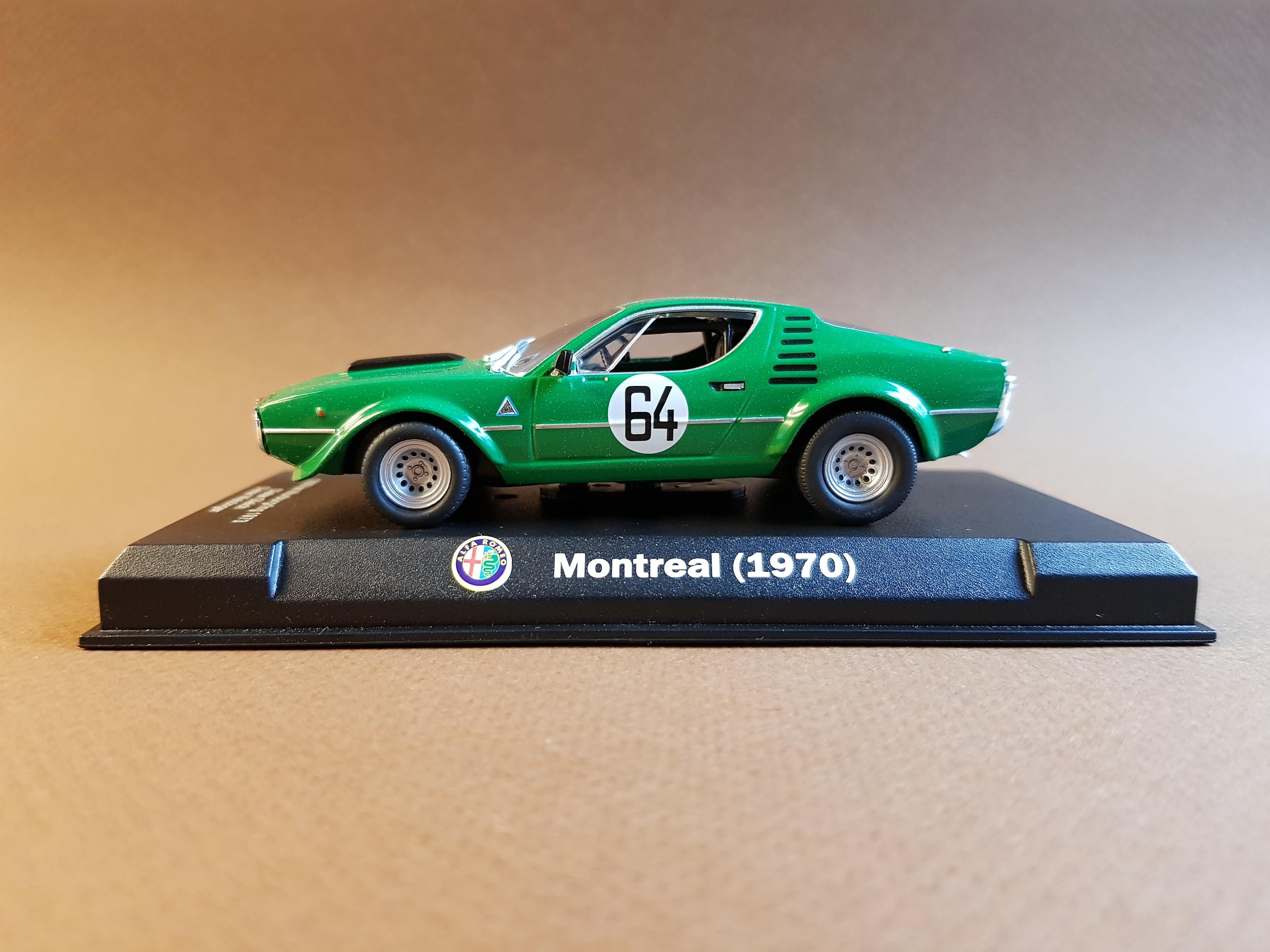 1/43,alfa Romeo,montréal,1970,#64,vert,chrome,1000km